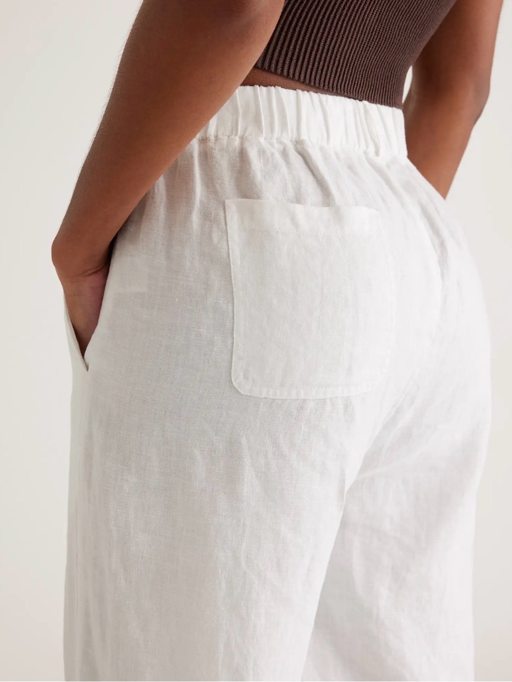 NWT Quince European Linen Pants Size L - Picture 4 of 9